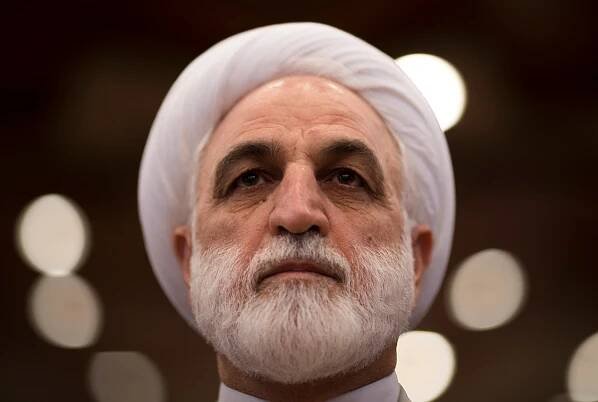 Portrait of Gholam-Hossein Mohseni-Eje'i, Chief Justice of Iran.