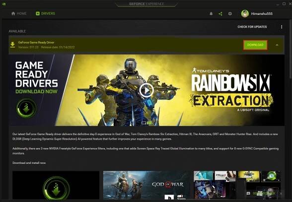 Oprava chyby běhu NVIDIA Geforce Experience C++