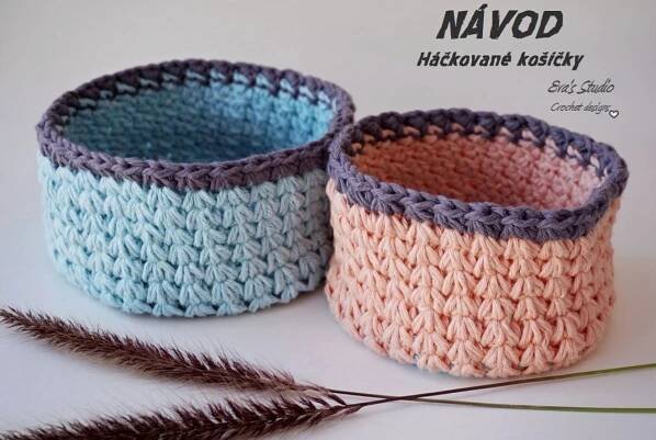 Návod a předloha NÁVOD-HÁČKOVANÝ KOŠÍČEK