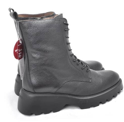 Kotníková obuv v army stylu Wonders C-7205 černá