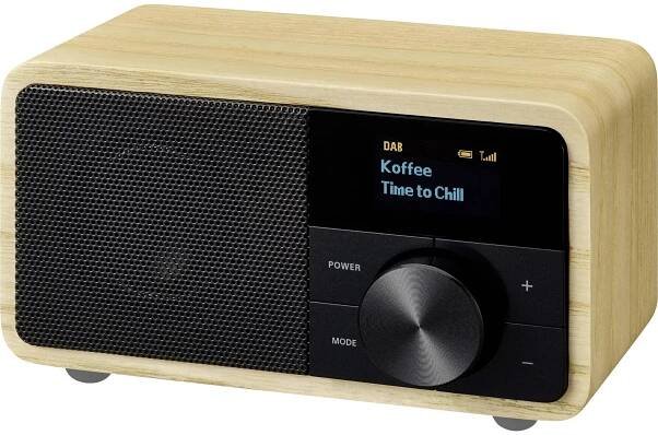 Sangean Genuine Mini DDR-7 A500429 stolní rádio, DAB+, FM, AUX, Bluetooth, dřevo