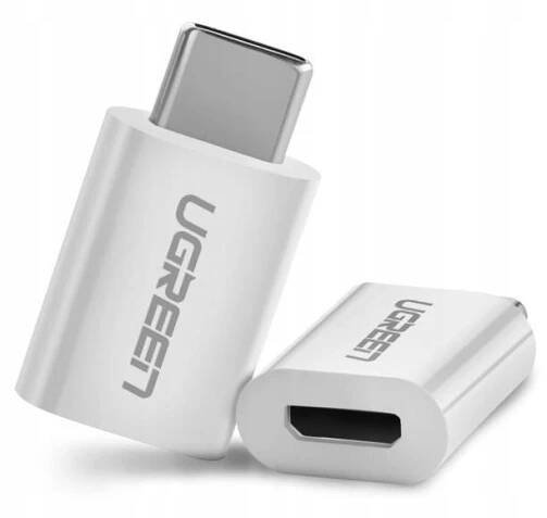 Adaptér microUSB-USB-C Ugreen US157 bílý