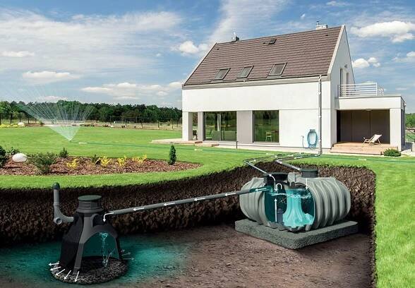 Podzemní nádrž UNGROUND R-5000 šedá 5000 l (3)
