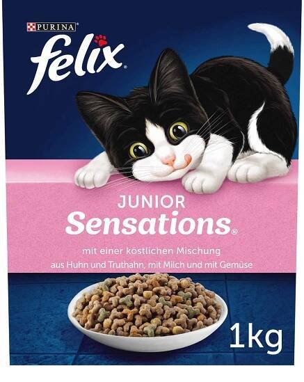 Krmivo pro kočku Felix junior sensations suché krmivo 1 kg
