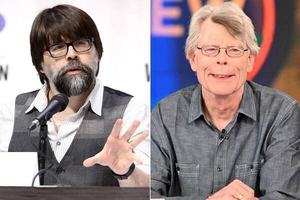 ANAHEIM, CALIFORNIA - MARCH 30: Joe Hill speaks onstage during the Wondercon "Nos4a2" screening and panel at Anaheim Convention Center on March 30, 2019 in Anaheim, California. (Photo by Jesse Grant/Getty Images for AMC) THE VIEW - Stephen King is the guest today, Wednesday, September 11, 2019. "The View" airs Monday-Friday 11am-12pm, ET on ABC. (Jeff Neira/Walt Disney Television via Getty Images) STEPHEN KING