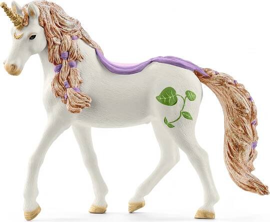 Schleich 42445 Třpytivý květinový dům s jednorožci, jezerem a stájí