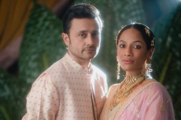 Exclusive: Masaba Gupta tied the knot with beau Satyadeep Misra wearing a barfi pink House of Masaba lehenga