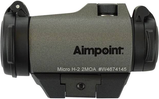 Kolimátor Micro H-2, Limitovaná Edice Tungsten, 2 MOA, Picatinny a Weaver, Aimpoint