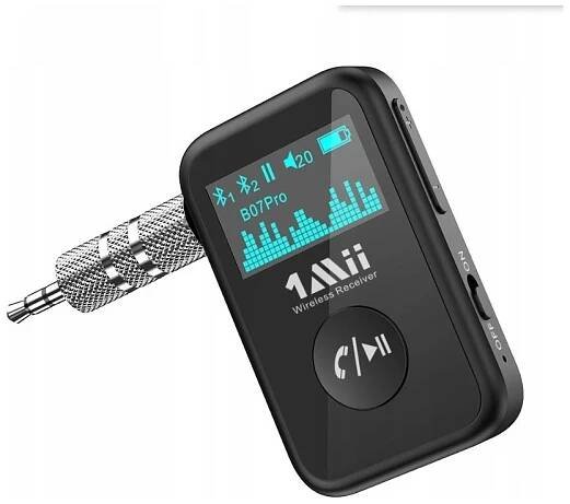 Přenosný Bluetooth 5.0 AUX přijímač s baterií 1Mii B07PRO APTX HD LL