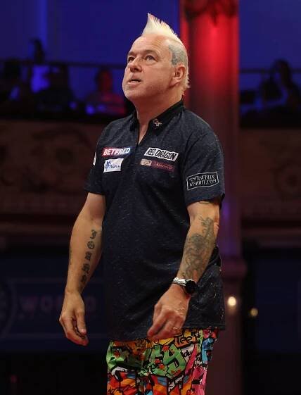 Peter Wright at the Betfred World Matchplay Darts.