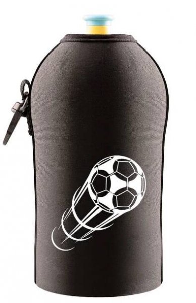 Neoprenový termoobal na sportovní a Zdravou lahev 0,5l FOTBAL black
