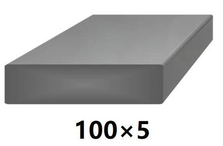 Plochá plná oceľová tyč 100x5 mm (pásovina), bez povrchovej úpravy