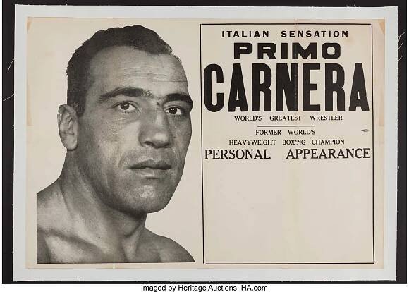 Italian Sensation Primo Carnera Promotional Poster Wallpaper