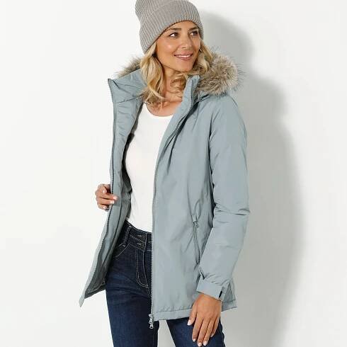 Nepromokavá parka na zip, s odepínací kapucí » Blancheporte - francouzská móda pro Vás