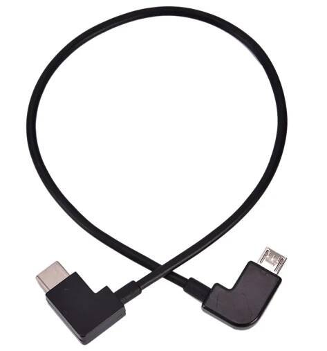 Rohový kabel Micro USB / USB-C 30 cm