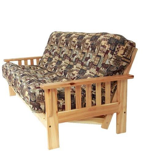 Hickory Futon with Straight Arm - Country Cottage Furniture