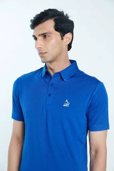 MENS POLO PIN MESH - ROYAL BLUE | Athletic Drive