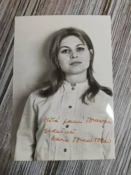 Marie TOMÁŠKOVÁ - originální AUTOGRAM - Ostatní sběratelské předměty