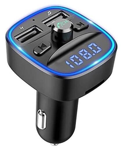 Bluetooth FM Transmitter für Auto, Blaue Umgebende Leuchte Drahtloser Radio