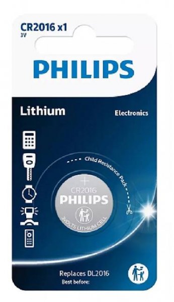 Baterie Philips CR2016 - teraprint.cz