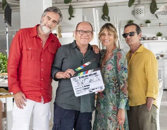 Max Tortora, Carlo Verdone, Anna Foglietta, Rocco Papaleo - Si vive una volta sola - Z natáčení