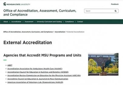 Office of Accreditation, Assessment, Curriculum, and Compliance external accreditation website.