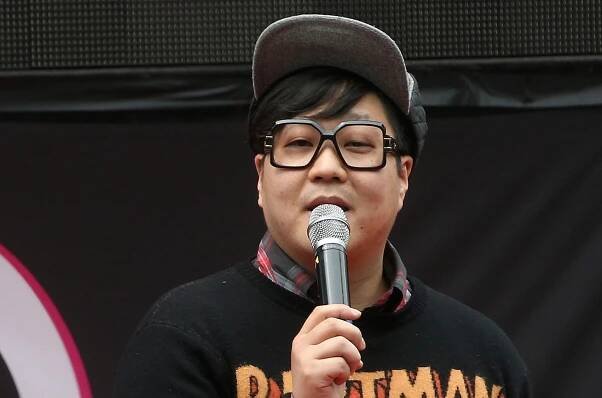 Lee Ho-yang, a prominent K-pop composer and producer better known by his professional name of "Shinsadong Tiger,"speaks during a showcase in Seoul, South Korea, on April 12, 2015. Lee was found dead on Friday, Feb. 23, 2024, South Korean police said.