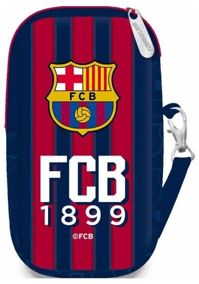 Pouzdro na mobil FC Barcelona, modro-červené, zip