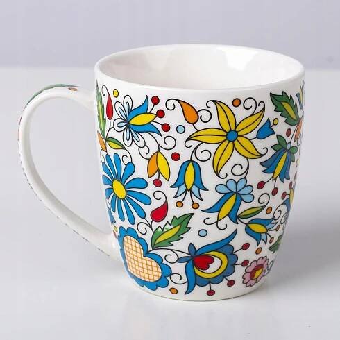 HRNEK V KRABIČCE FOLK 390 ML - KAŠUBSKÉ VZORY Materiál provedení porcelán