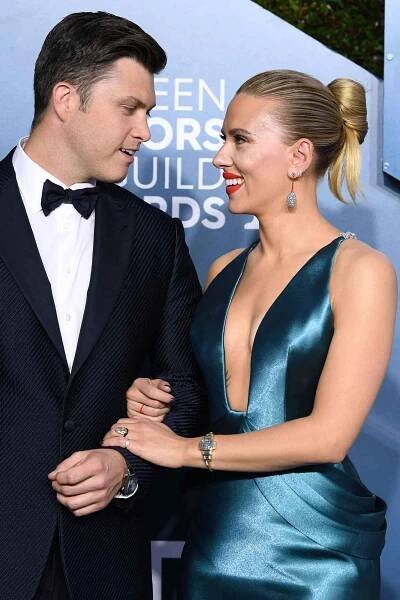 Colin Jost and Scarlett Johansson (2020)