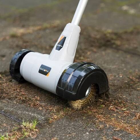 Výkonný, elektrický kartáč na čištění spár, odstraňovač plevele, mechu a nečistot, výkon 400W, napětí 230V, průměr 110mm, MAXXSERIES BATAVIA