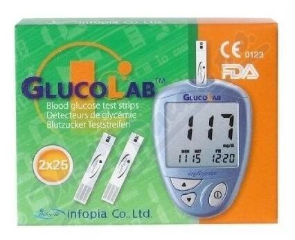 GlucoLab auto-coding testovací proužky 2x25ks