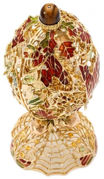 Originální klenot na téma Podzim se zlatou uncovou mincí Gustav Fabergé proof | Česká mincovna