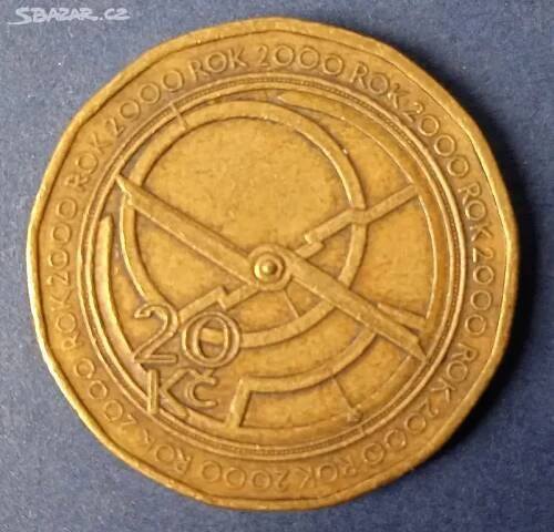 20 Kč 2000 Milénium (orloj)