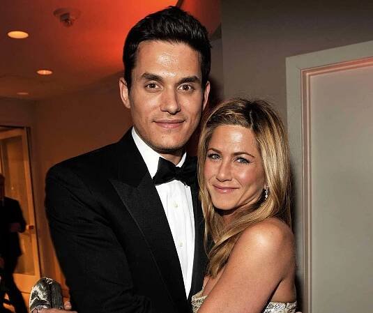 John Mayer and actress Jennifer Aniston attends the 2009 Vanity Fair Oscar party hosted by Graydon Carter at the Sunset Tower Hotel on February 22, 2009 in West Hollywood, California