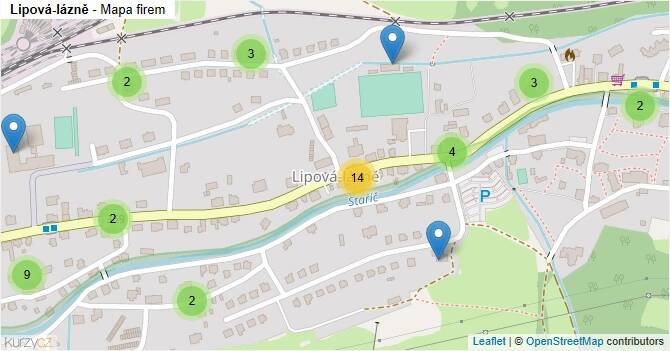 Lipová-lázně - mapa firem