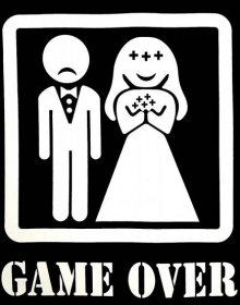 Obrázek produktu Pánské tričko Game Over Manželství = Konec hry