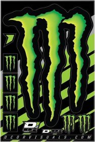 D'COR VISUALS DECAL SHEET MONSTER CLAW (40-90-103) 40-90-103