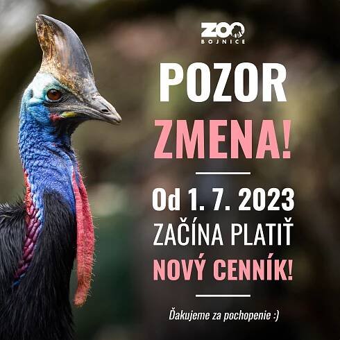 Zmeny v našej zoo. Meníme ceny vstupného a pridávame dlho očakávané novinky - Národná zoo Bojnice