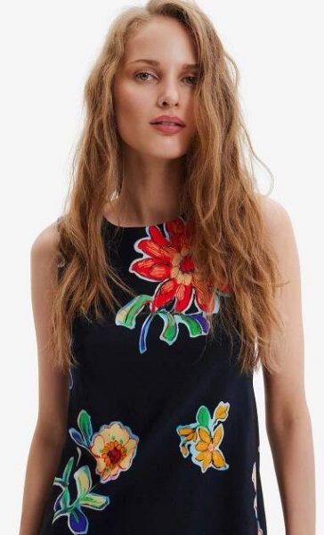 Desigual Letní šaty 'SUNDANCE' – černá