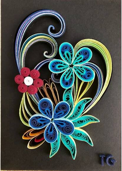 Paper Quilling Wall Art Flowers For Your Loved One - Contact To Make An Order - Size 5''x7'' (S25)