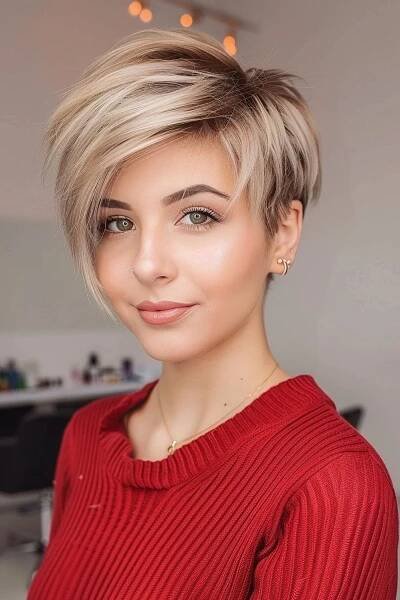 Feminine Short Pixie Cut