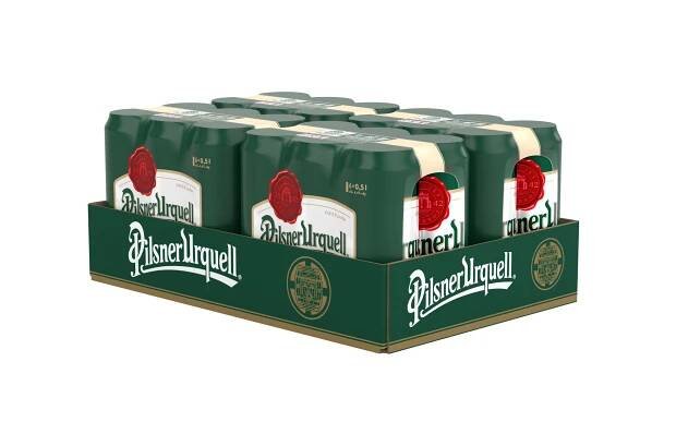 Pilsner Urquell Pivo 4 x 6 x 500 ml plech - Ležáky, Pivo, Nápoje, tabák