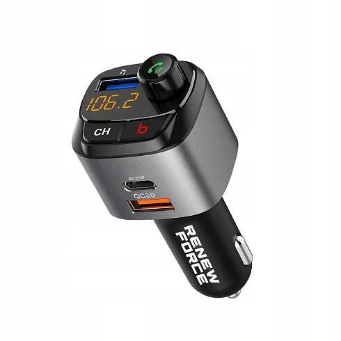 Bluetooth vysílač do auta FM s nabíječkou 36W QC3.0 USB-C Kód výrobce Adapter do auta ładowarka USB Transmiter FM