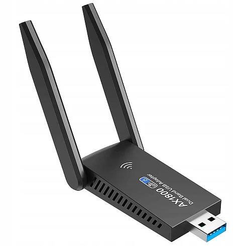 WiFi adaptér USB 3.0 Síťová karta 1800Mbps 2.4/5 GHz pro počítač Anténa Pásmo 2,4 GHz 5 GHz