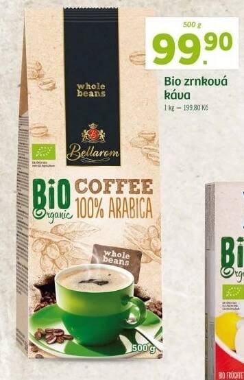 Zrnková káva Bio Bellarom