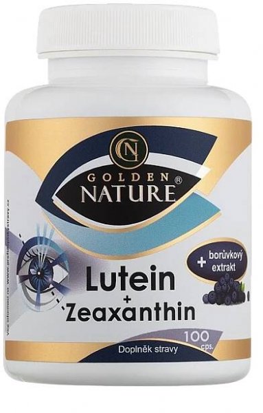Fotografie Golden Nature Lutein+Zeaxanthin 100 kapslí