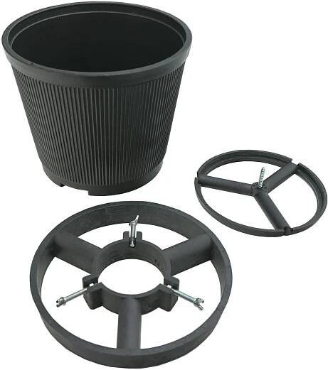 COMPASS Stojan na stromek - plast, černý, objem 10 l