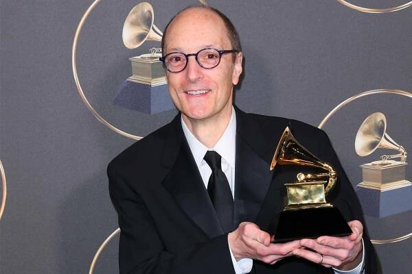 David Frost, Best Opera Recording award winner for “Blanchard: Fire Shut Up In My Bones” poses in the press room during the 65th GRAMMY Awards Premiere Ceremony at Microsoft Theater on February 05, 2023 in Los Angeles, California