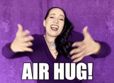 Air Hug Purple Lady GIF